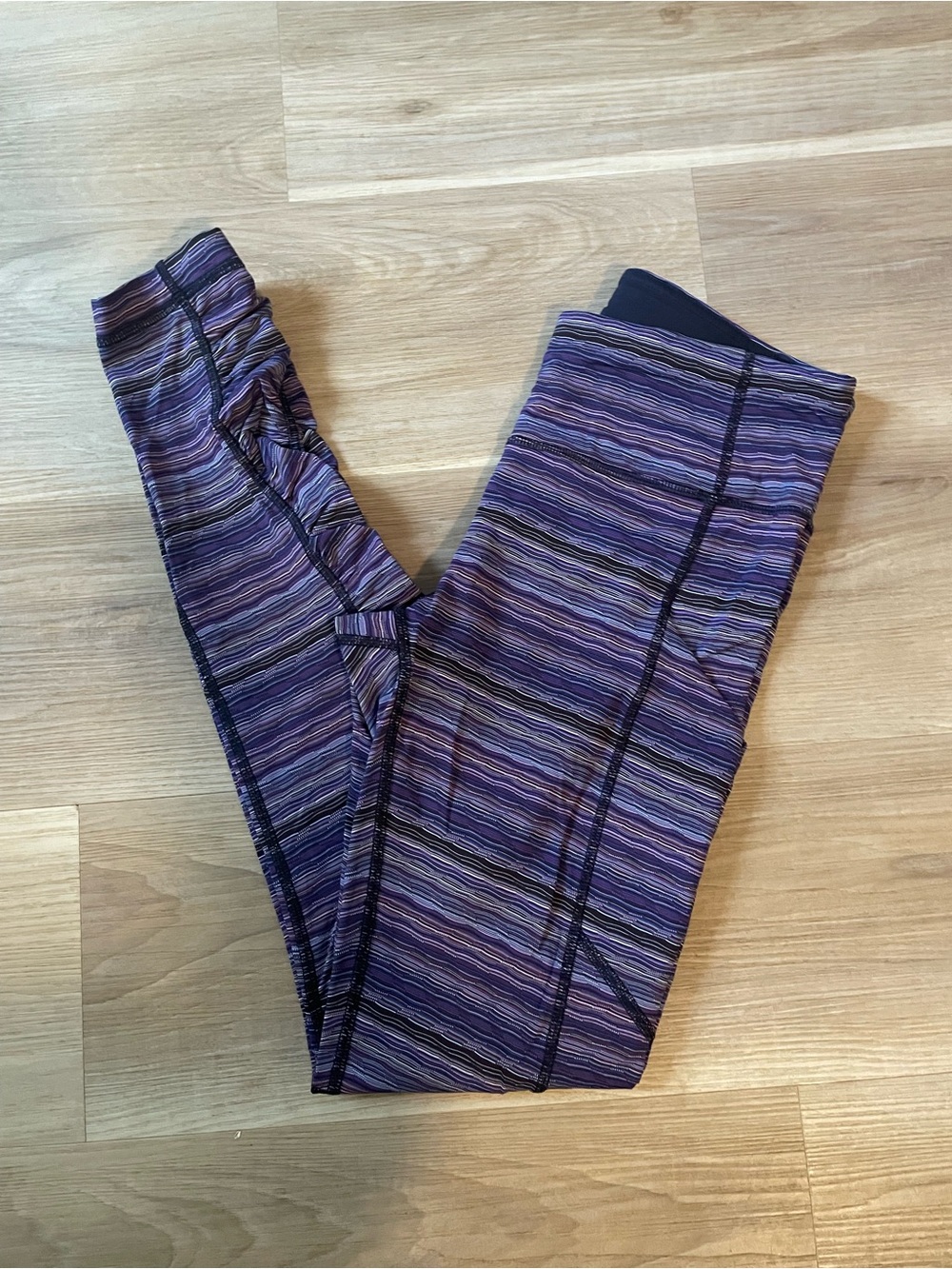 lululemon athletica Purple Multi-Stripe Leggings